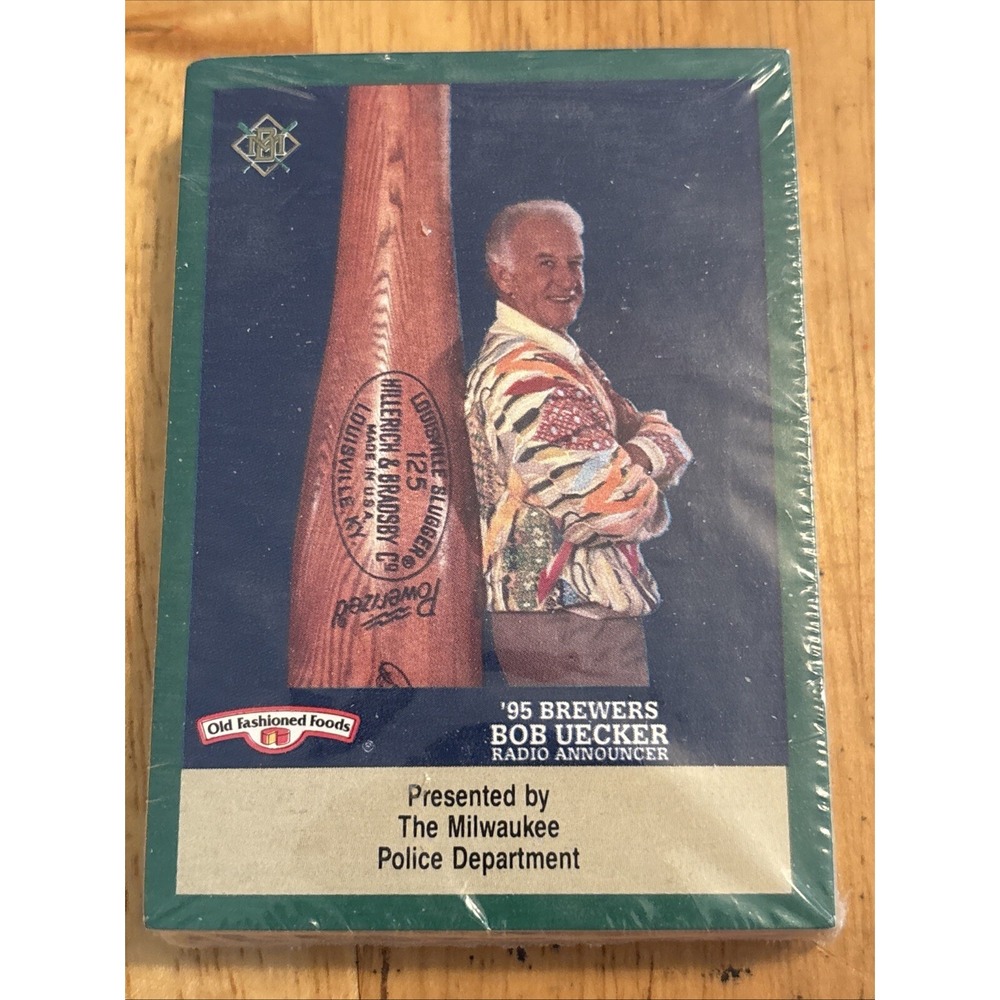 Bob Uecker '95 Milwaukee Brewers Sealed Police Card Brewers Set RIP to a Legend